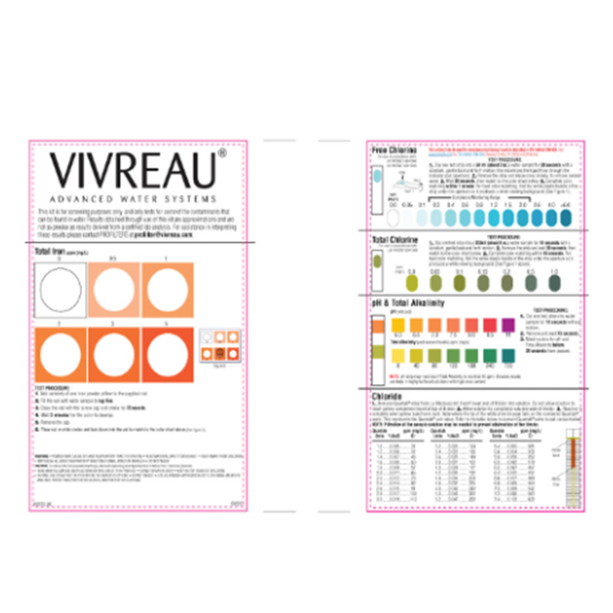 Vivreau Water Test Strips Chloride- 1054400 (10 in each case) – Odeko Bulk