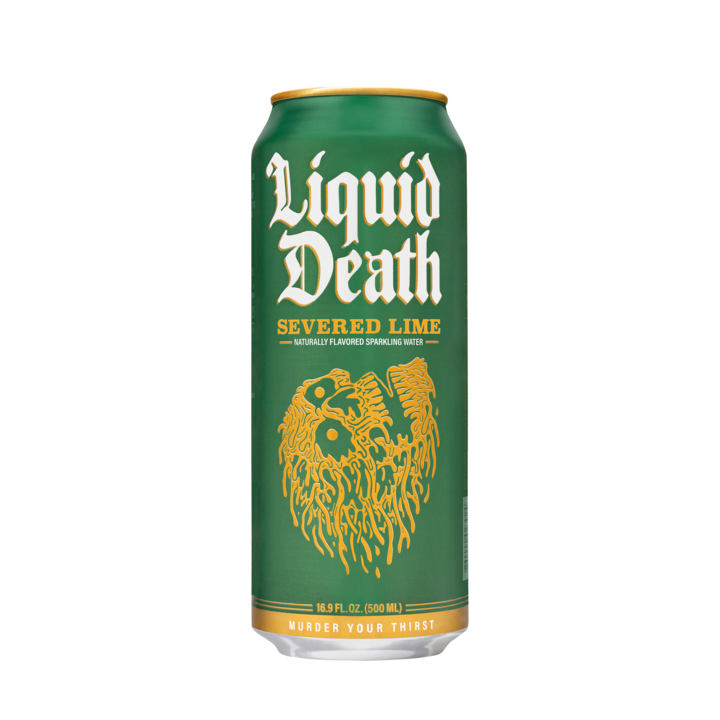 Liquid Death Sparkling Water Severed Lime Can 16.9oz Pallet (144 Cases)